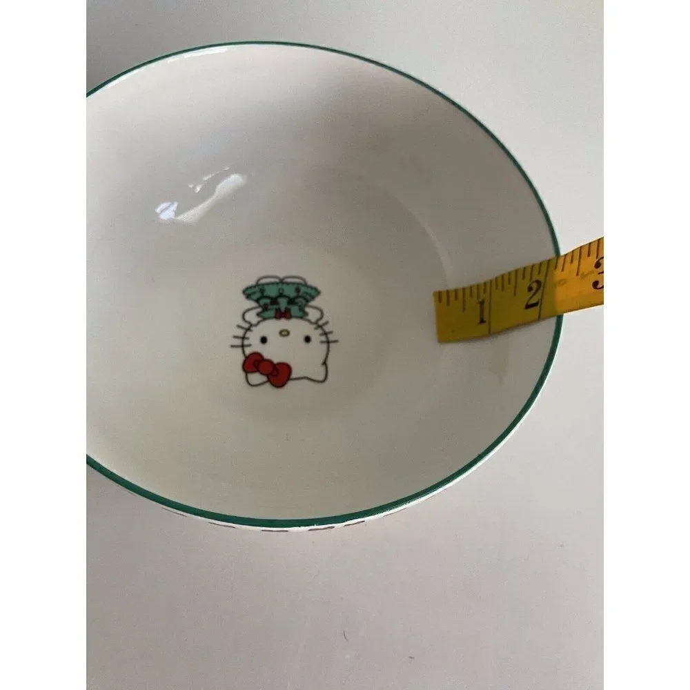 Set Of 3‎ Sanrio Hello Kitty Ceramic 27 Oz Bowl Christmas Tree Dress Snowflake